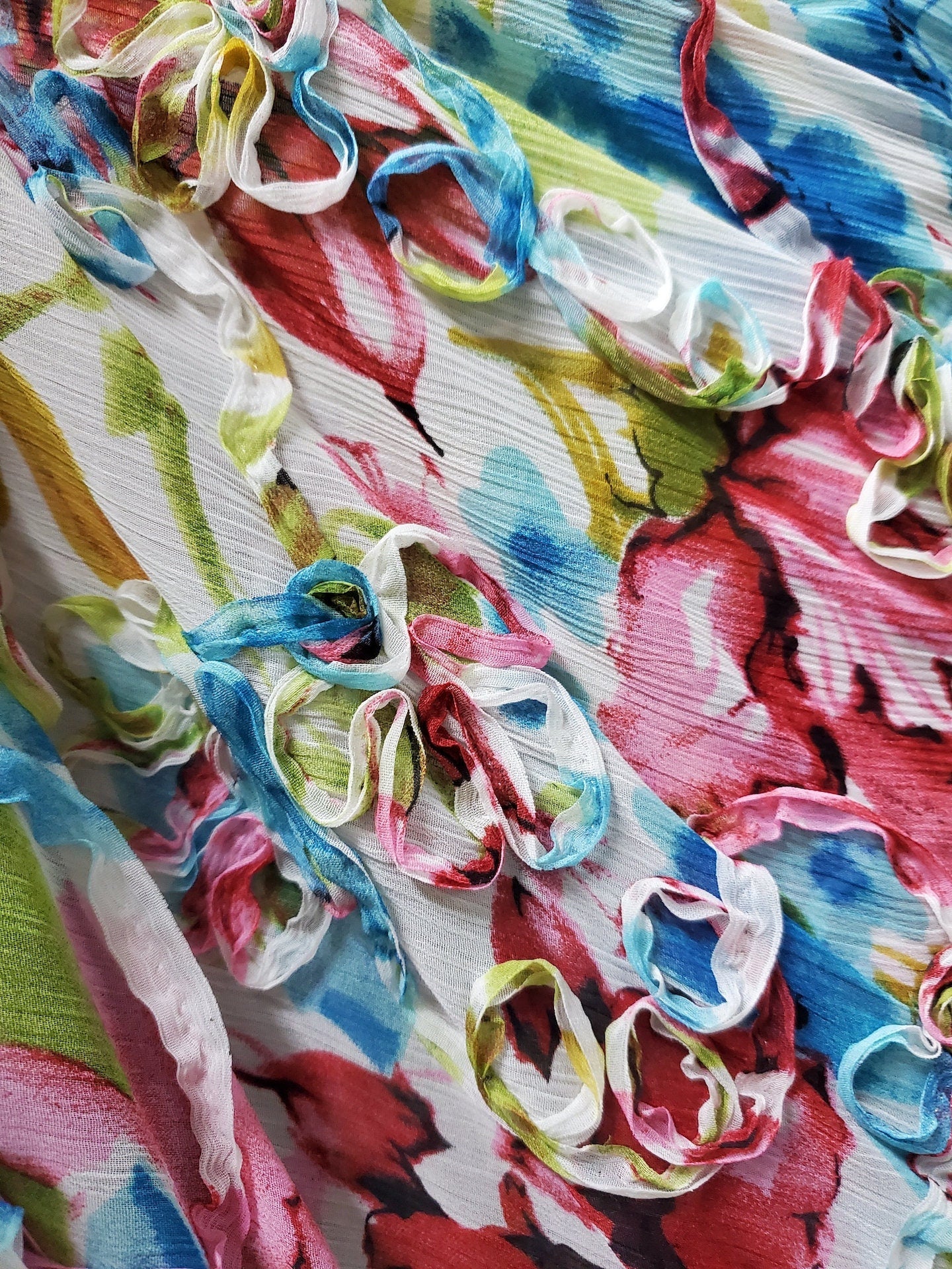 Ruffle Chiffon Fabric