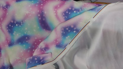 ad Liverpool Fabric 58 inches wide -mini stars Plush Unicorn colors sold by yard