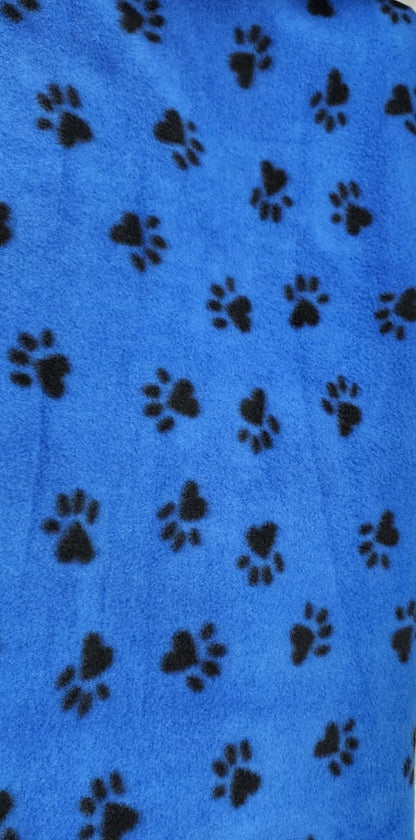 Ad Fabric, Polar Fleece Fabric Prints  Red Fleece Paws Black Fleece Fabric / 60" Wide/Sold by The Yard