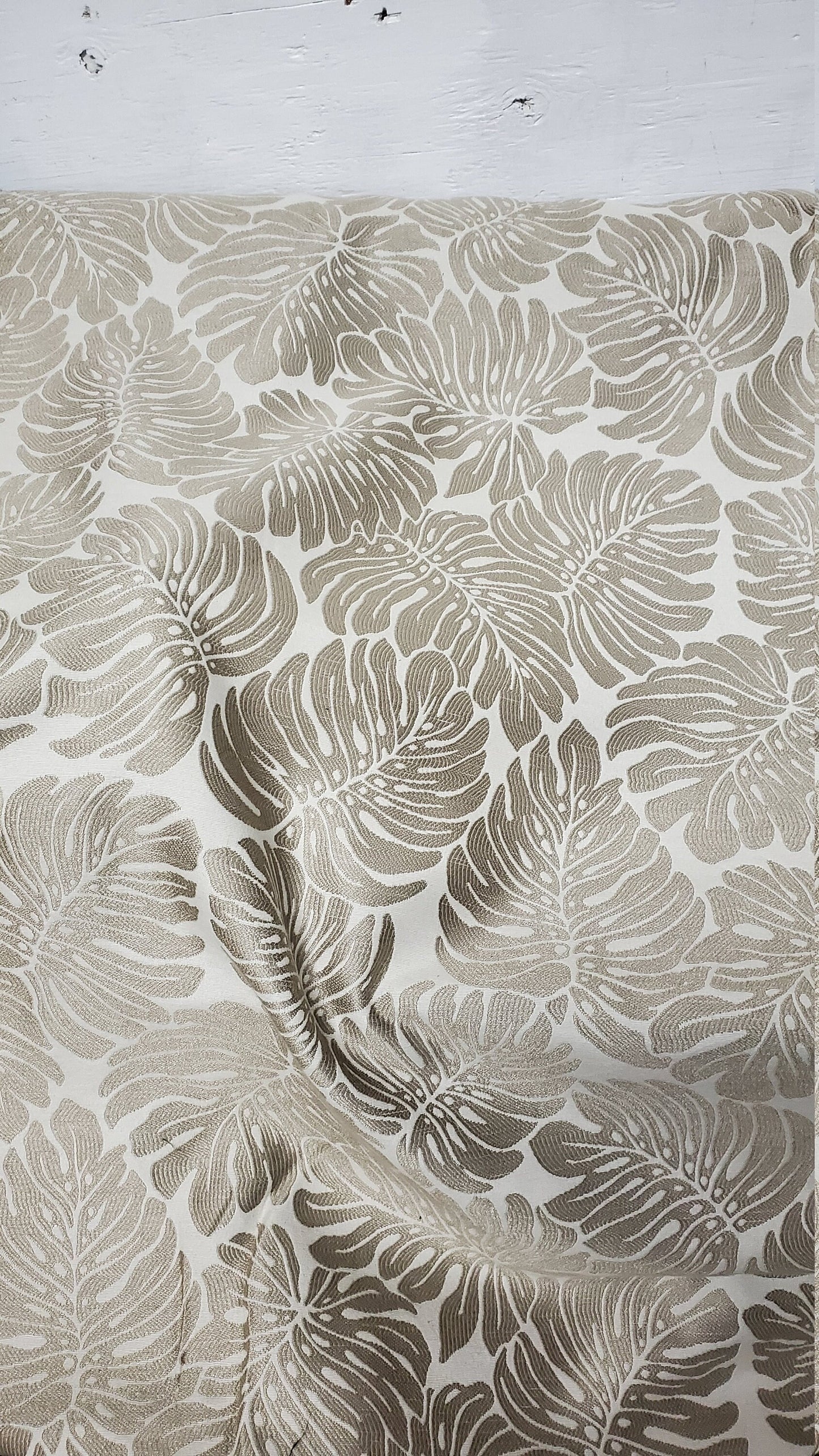 Upholstery Fabric, leaves design, abstract design, beige color, 54" wide,  sold by yard