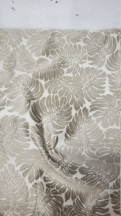 Upholstery Fabric, leaves design, abstract design, beige color, 54" wide,  sold by yard