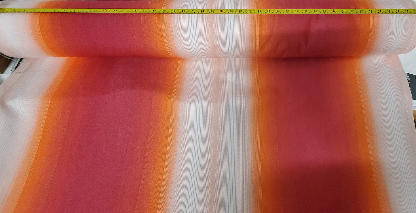 Sunbrella® Awning Stripe Vintage, Red/orange  Fancy 46" Fabric