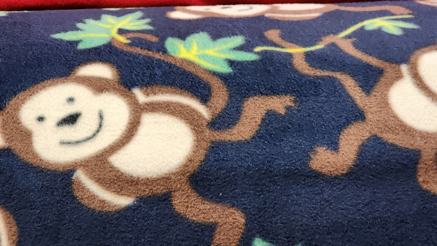 Fleece Fabric Monkey , print Fleece Polar print Fleece Polar By The Yard 60" Wide