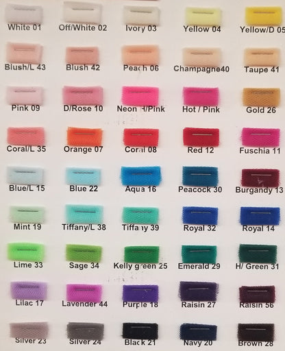 Tulle Net 108 Inch Premium Tulle Fabric Bolt