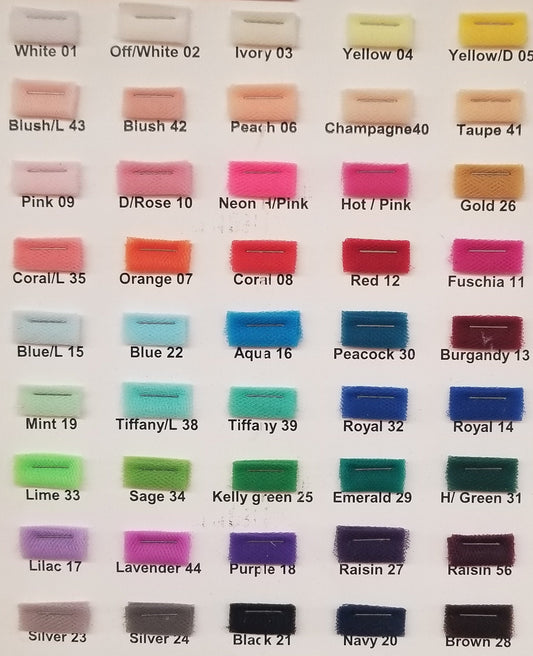 Tulle Net 108 Inch Premium Tulle Fabric Bolt
