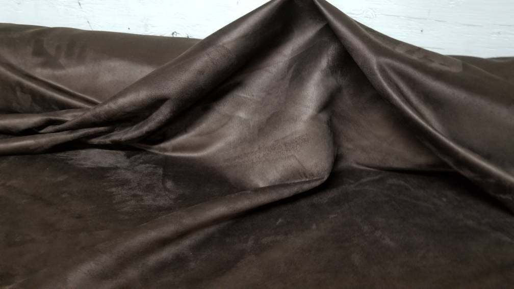 Microfiber Suede dark Chocolate Upholstery Fabric 58" Width Sold By The Yard