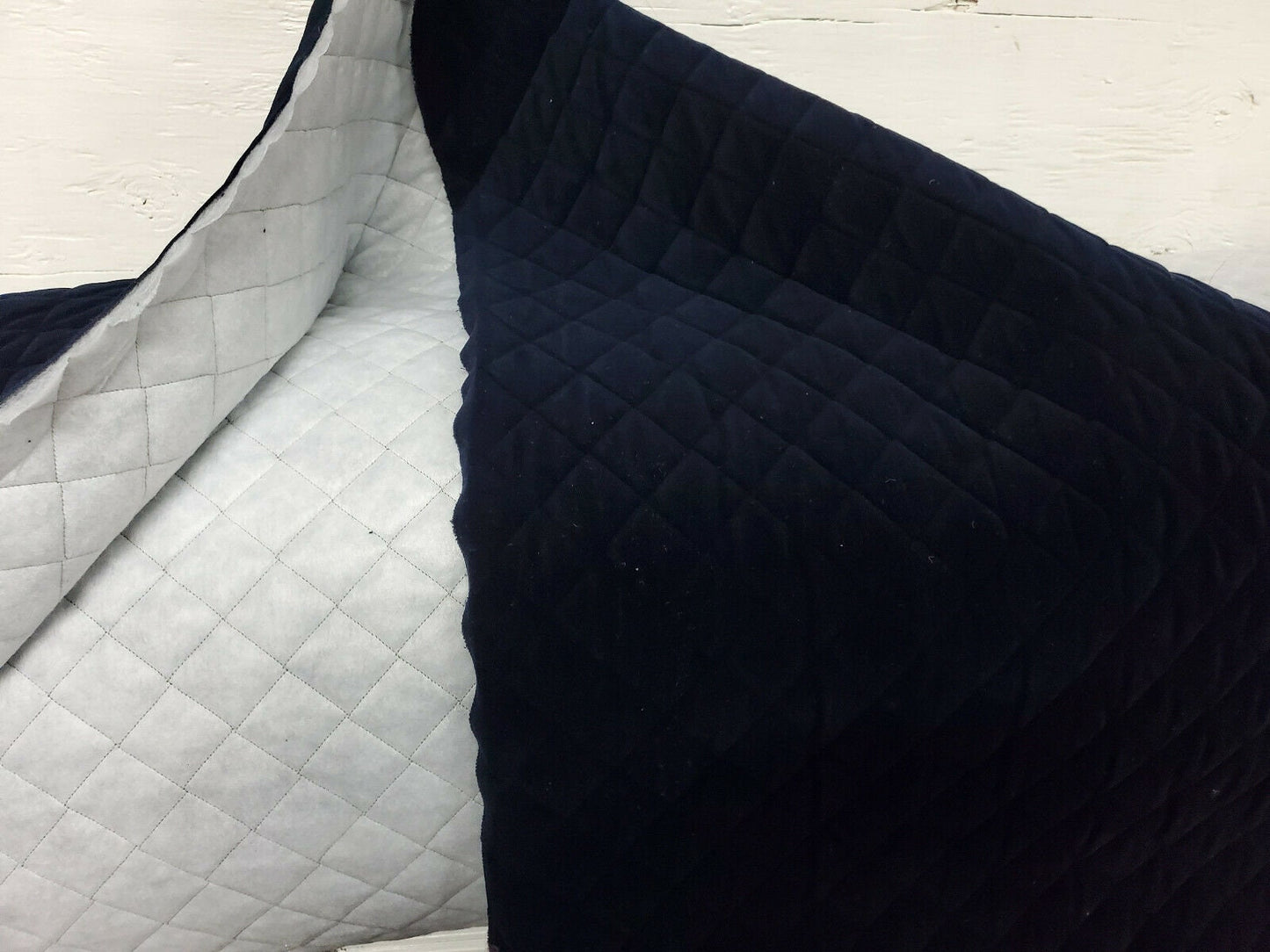 Quilted Navy Velvet Fabric,Upholstery Fabric , PINDLER ‘Tesoro’ TES009, 54" wide.
