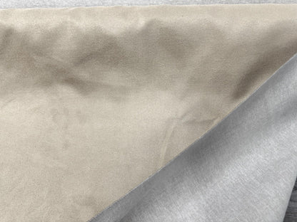 AD Fabric, Suede Microsuede Upholstery, OYSTER  Color, Microsuede Fabric w/Backing - by The Yard - 58" Sold by The Yard