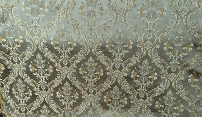 Damask Jacquard Brocade, victorya Classic Fabric 110" Wide, Color Sage, Sold by Yard
