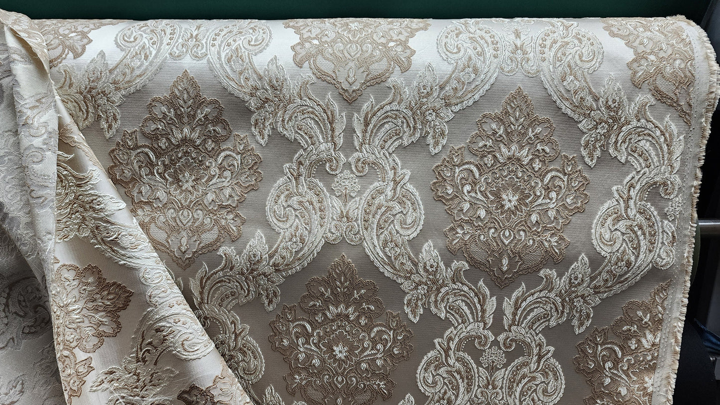 Damask Classic Jacquard Brocade, Fabric 58" Wide, Sold by Yard