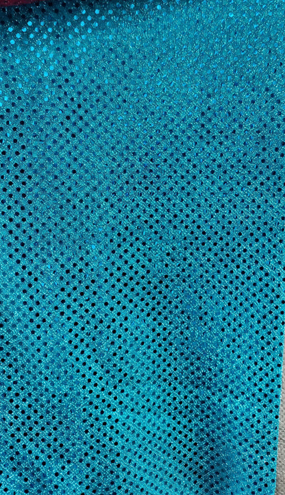Wide Faux Sequin Light weight Knit Fabric Shiny Dot Confetti for Sewing Costumes Apparel Crafts Sold by The Yard