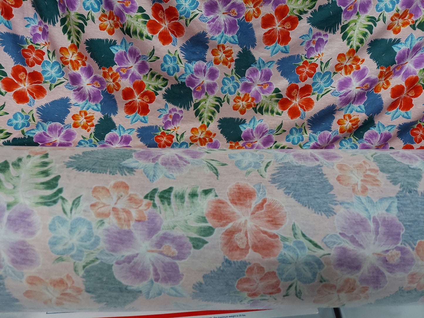 ad Rayon/linen fabric new floral print 58/60 sold by yard