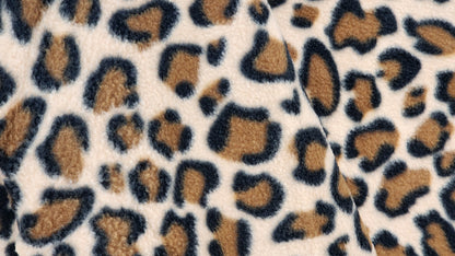 Ad Fabric, Polar Fleece Fabric Prints  Leopard Fleece Fabric. BEIGE / 60" Wide/Sold by The Yard