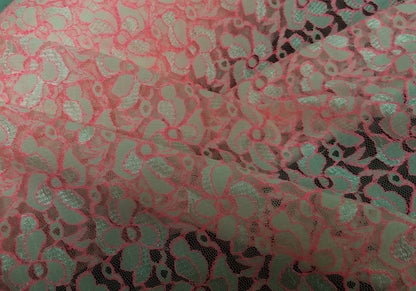 Flower Lace Embroidery, two tone Fabric Polyester 58-60", Sold by Yards