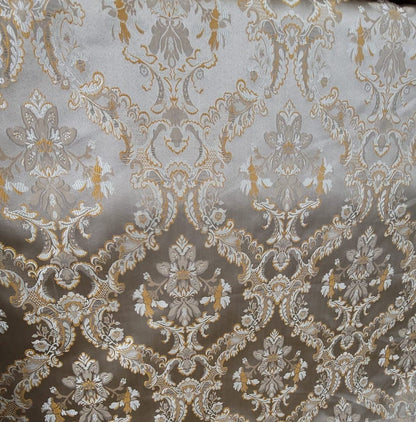 Damask Jacquard Brocade, victorya Classic Fabric 110" Wide, Color Sage, Sold by Yard