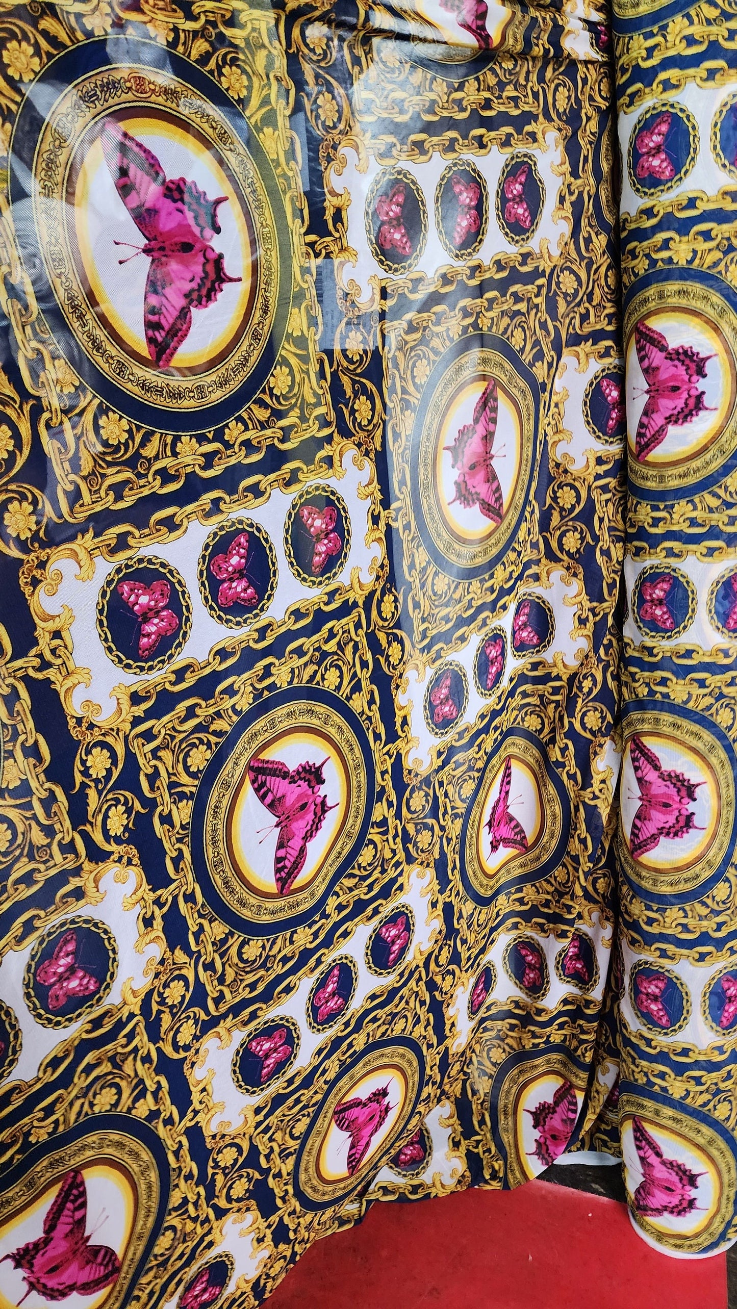 ad Power Mesh New Exotic butterfly design print on 4-way stretch mesh 58” Sold by the yard