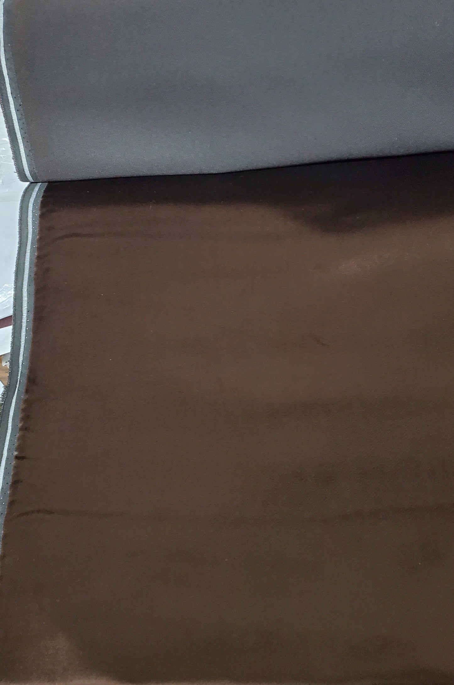 JB Martin 100% Cotton Velvet Upholstery Fabric by The Yard Color Chocolate, 54" wide.