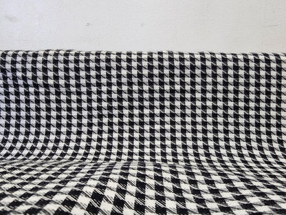 black\white Houndstooth fabric 58 inches wide poly rayon sold by yard
