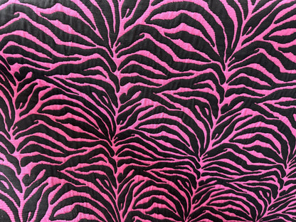 ZEBRA Cut Chenille Upholstery Fabric, Zebra Design Upholstery-Hand Bag Fabric-Zebra