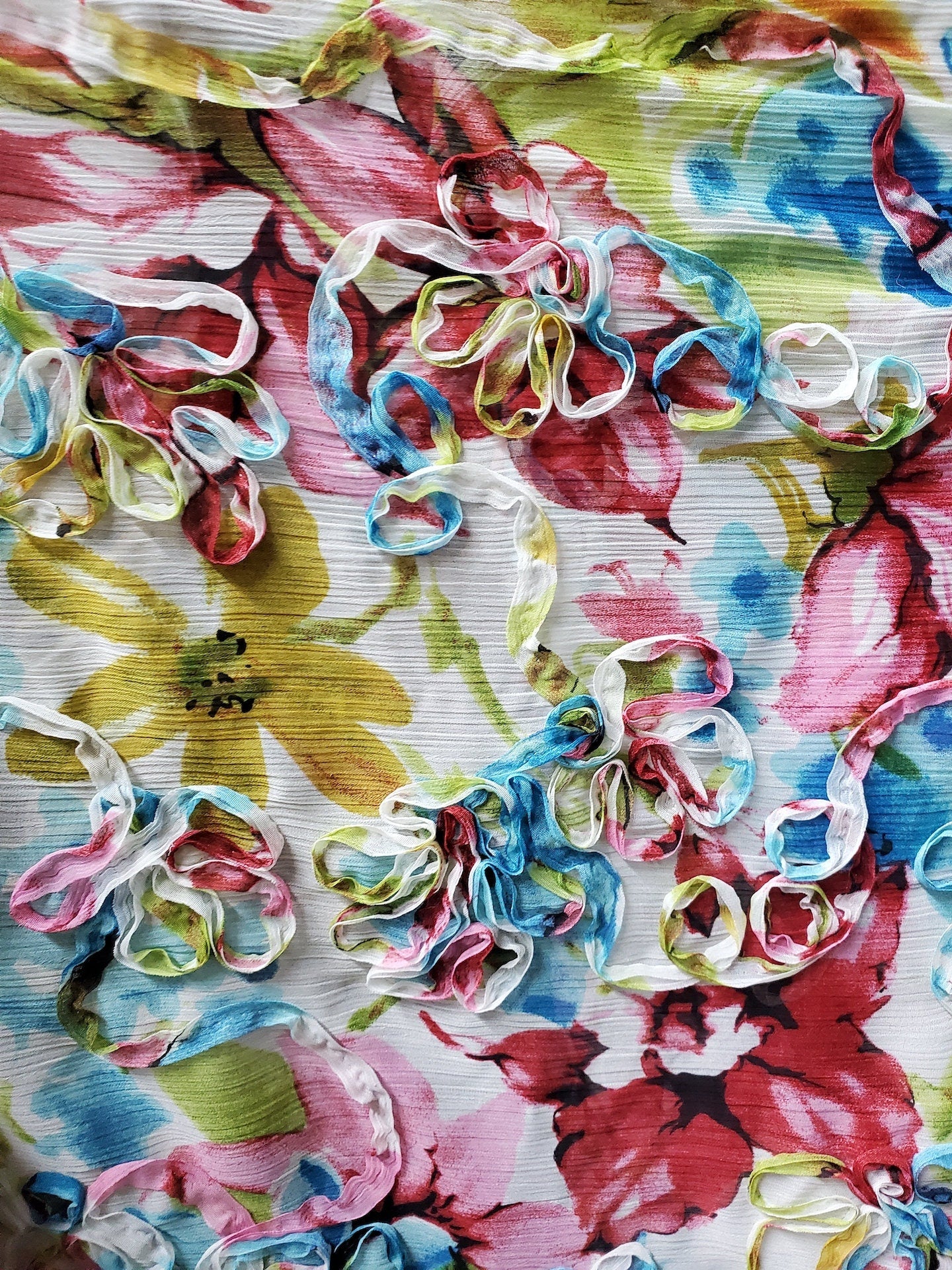 Ruffle Chiffon Fabric