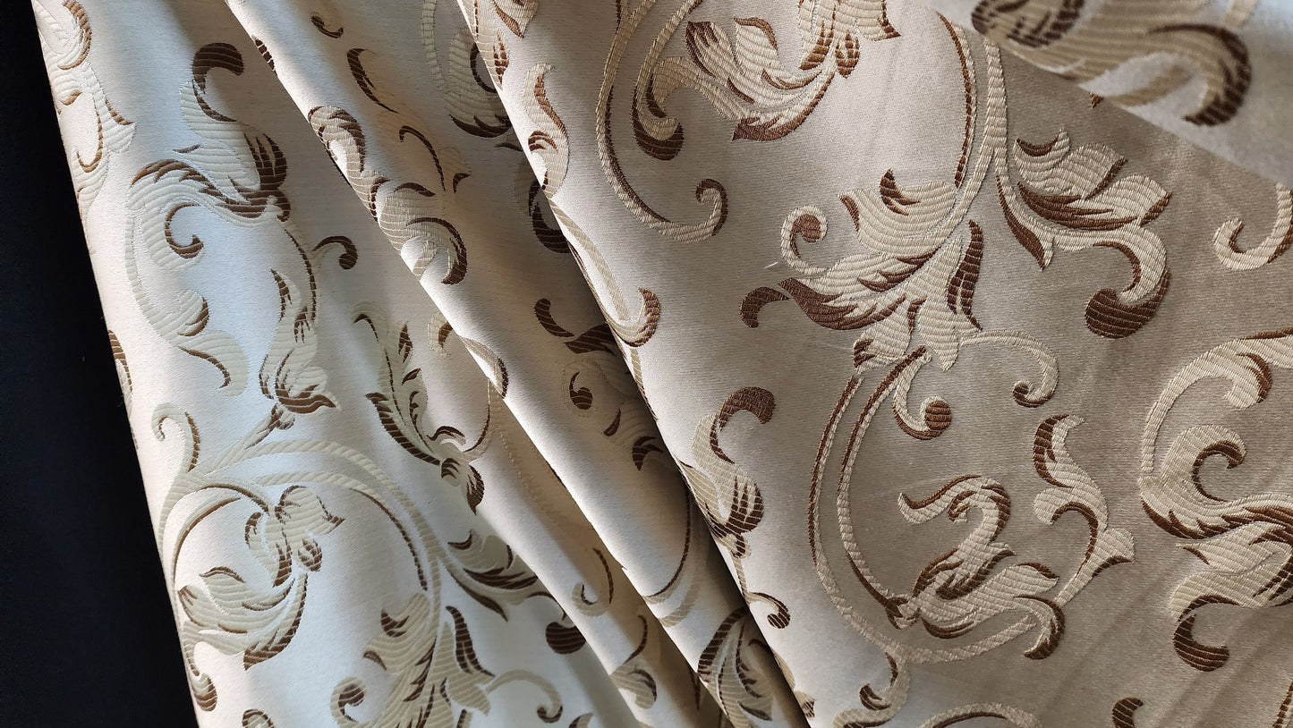 Damask Jacquard Brocade, victorya Classic Fabric 58" Wide, Color Dawn, Sold by Yard
