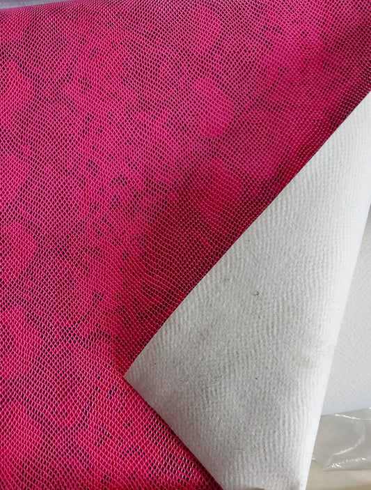 Vinyl King Cobra Snake FUCHSIA Vinyl Animal Skin Fabric Sold By The Yard 54" wide