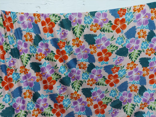 ad Rayon/linen fabric new floral print 58/60 sold by yard