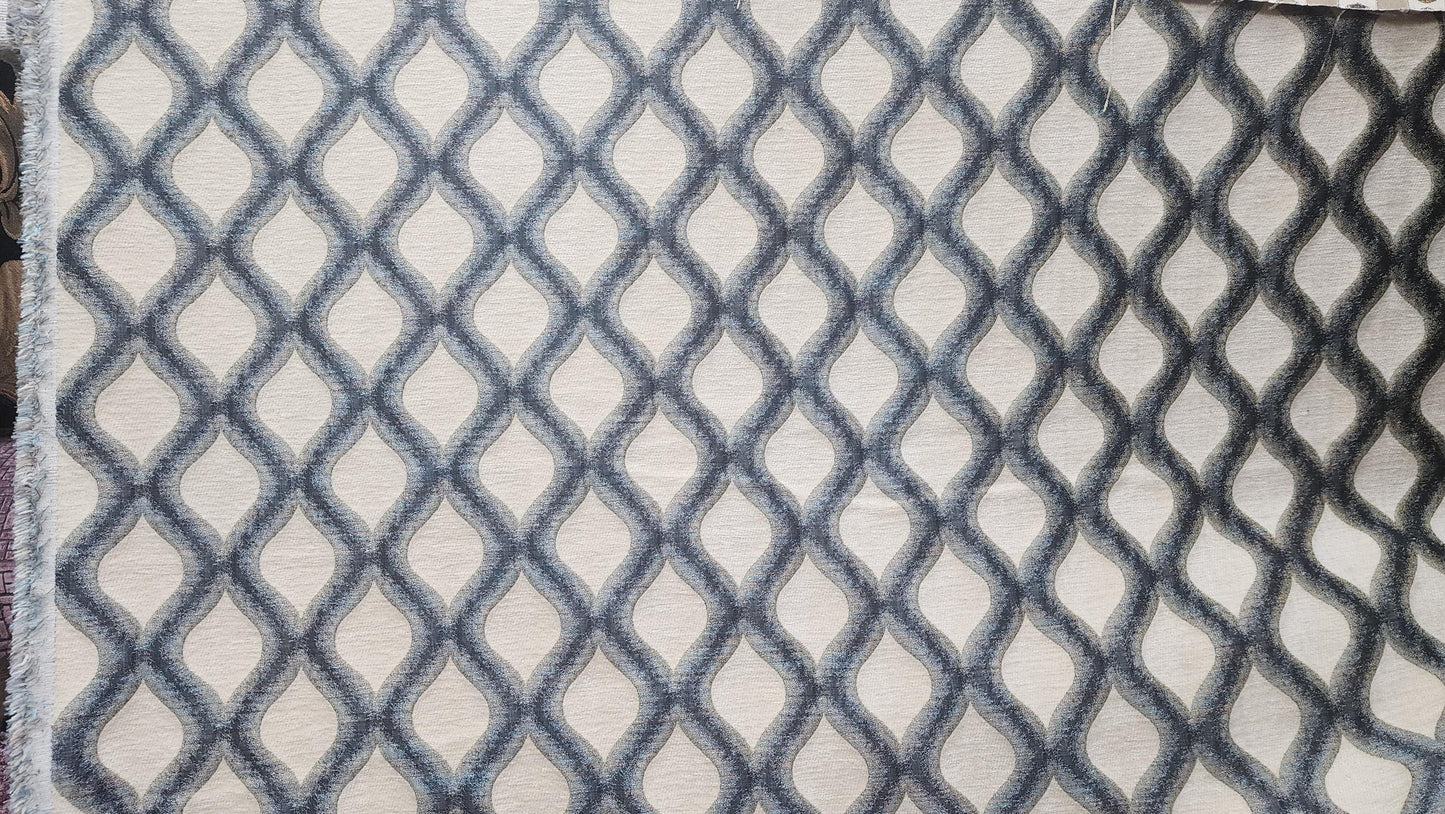 chenille Kravet Geometric Upholstery Fabric, 54 inches Wide, Sold by The Yard