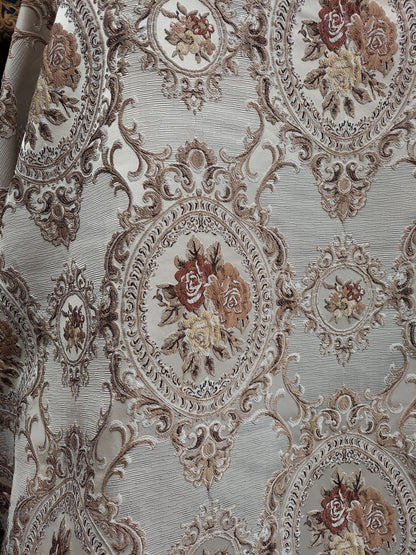 Vintage Medallion Chenille Tapestry Upholstery Fabric high quality tapestry sold by yard 58 inches wide