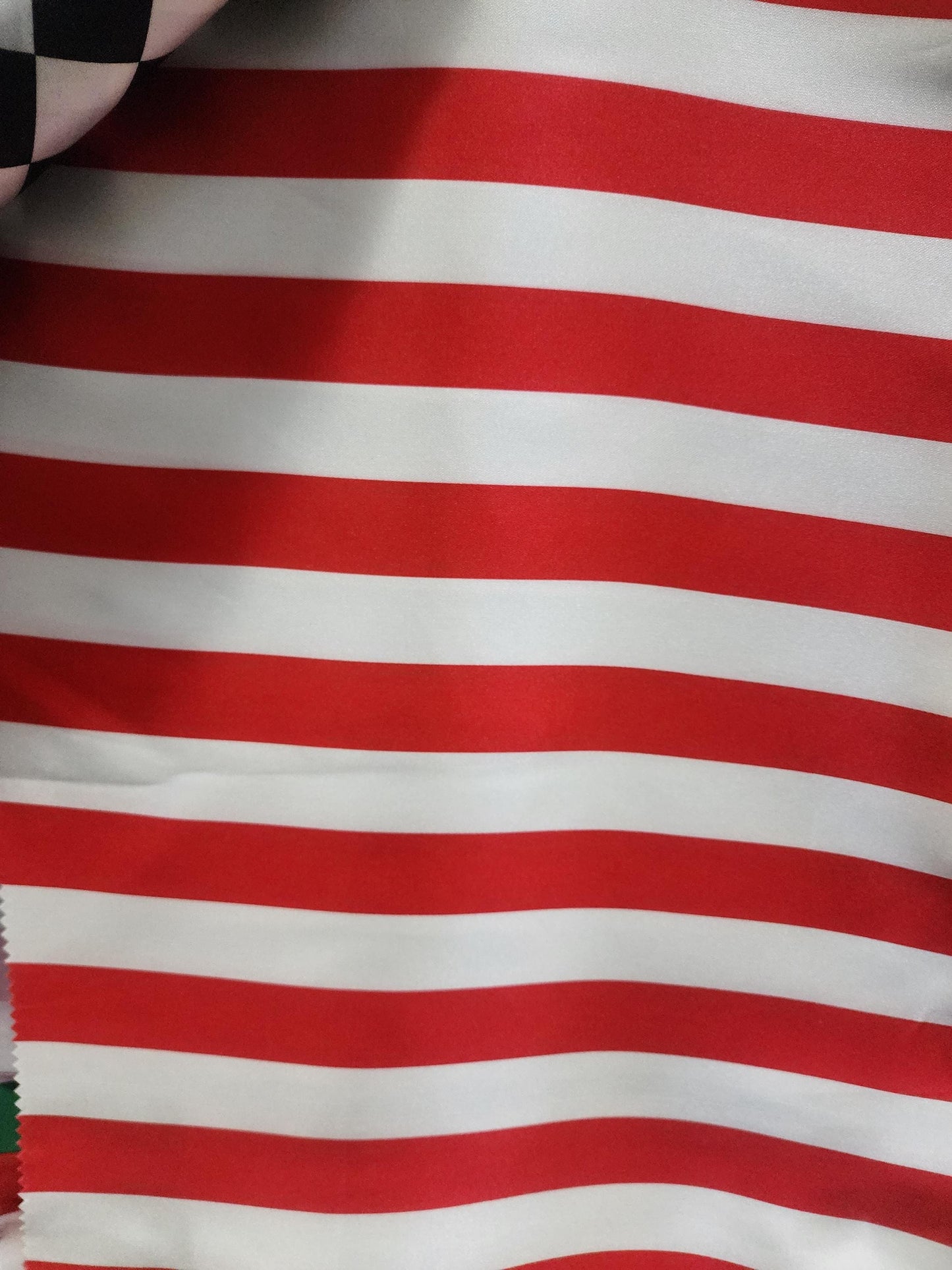 Stripe Soft/Silky Charmeuse Satin 1inch striped Fabric. Sold by The Yard
