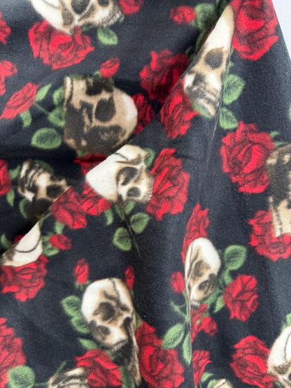 Ad Fabric, Polar Fleece Fabric Prints Skulls  Fleece Fabric / 60" Wide/Sold by The Yard