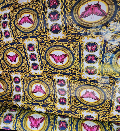 ad Power Mesh New Exotic butterfly design print on 4-way stretch mesh 58” Sold by the yard