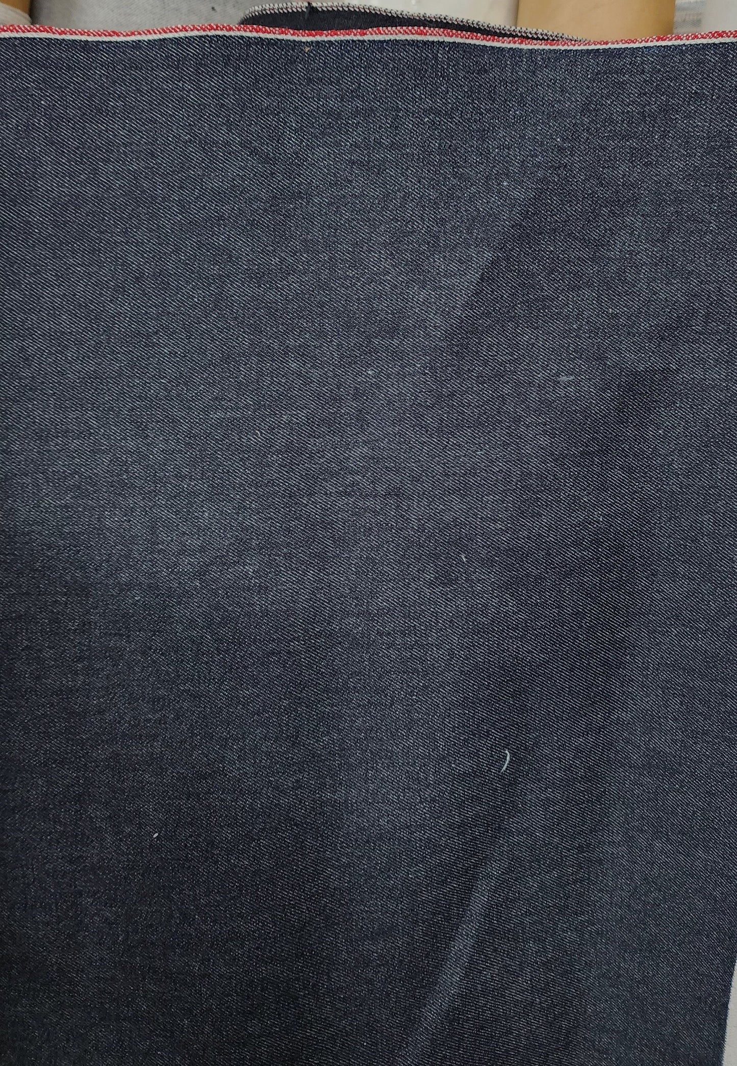 Denim Selvedge indigo blue 30" inches wide Red thread Japan, sold by yard