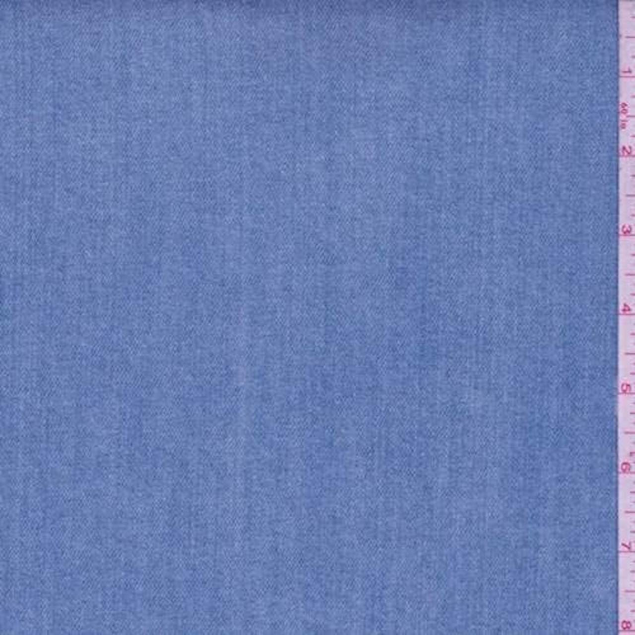 Ocean Blue Stretch Denim, Fabric by The Yard