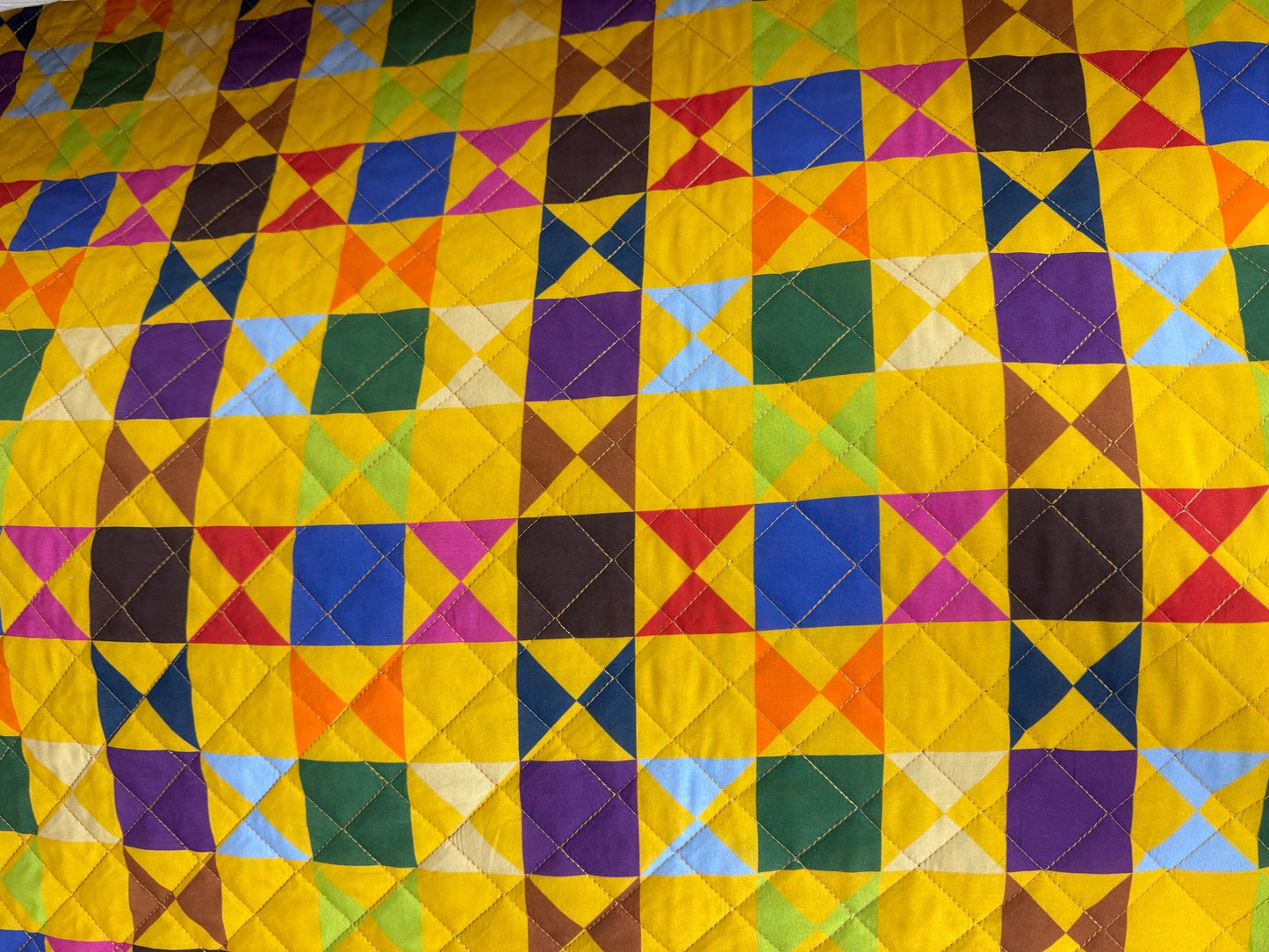 Pre-Quilted Tartan, Fabric. 54" wide, cotton 100%  Fabric by The Yard