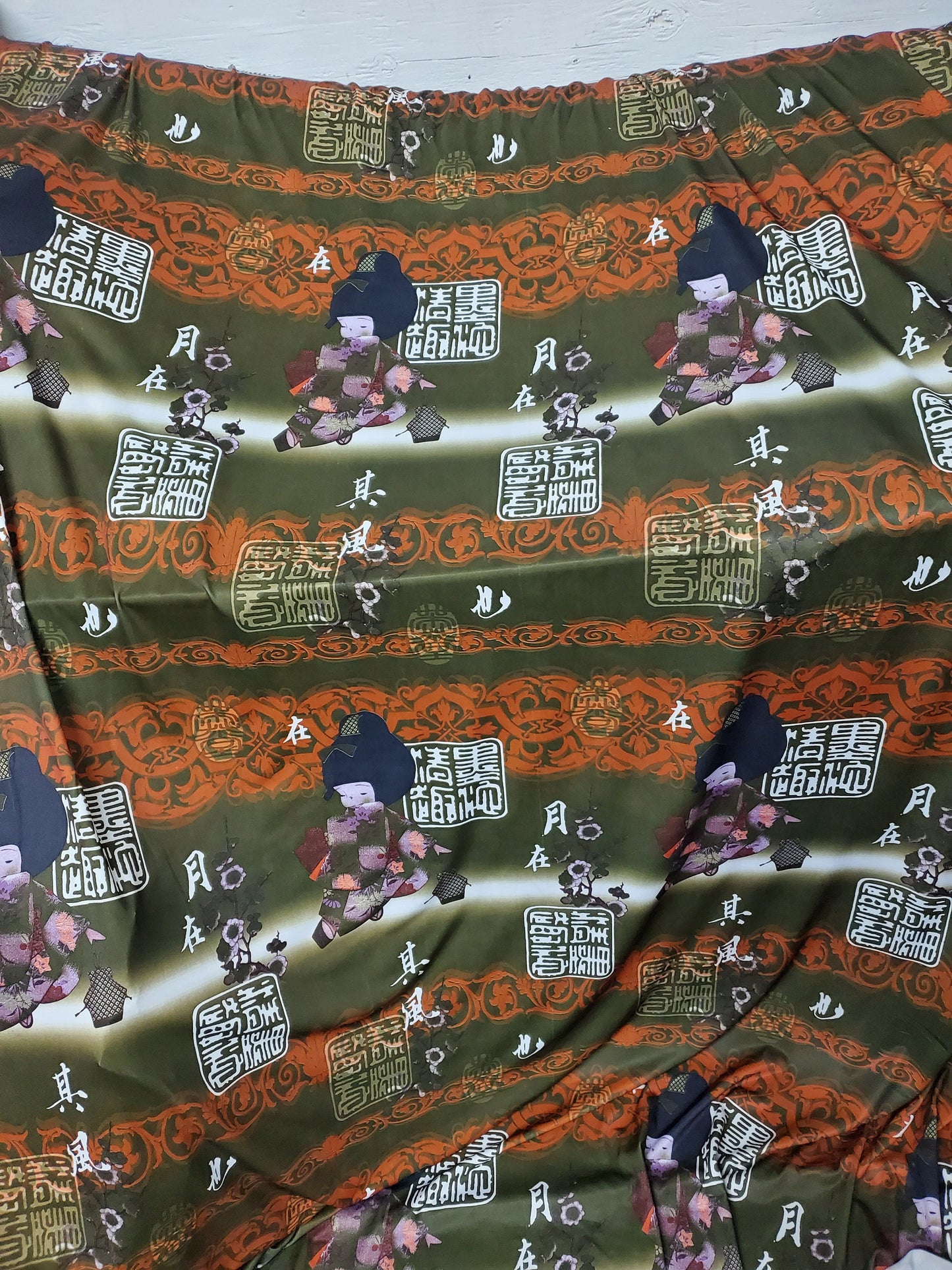 Japanese design print on poly spandex 4-way stretch 58/60” Sold by the YD Sold by Yard