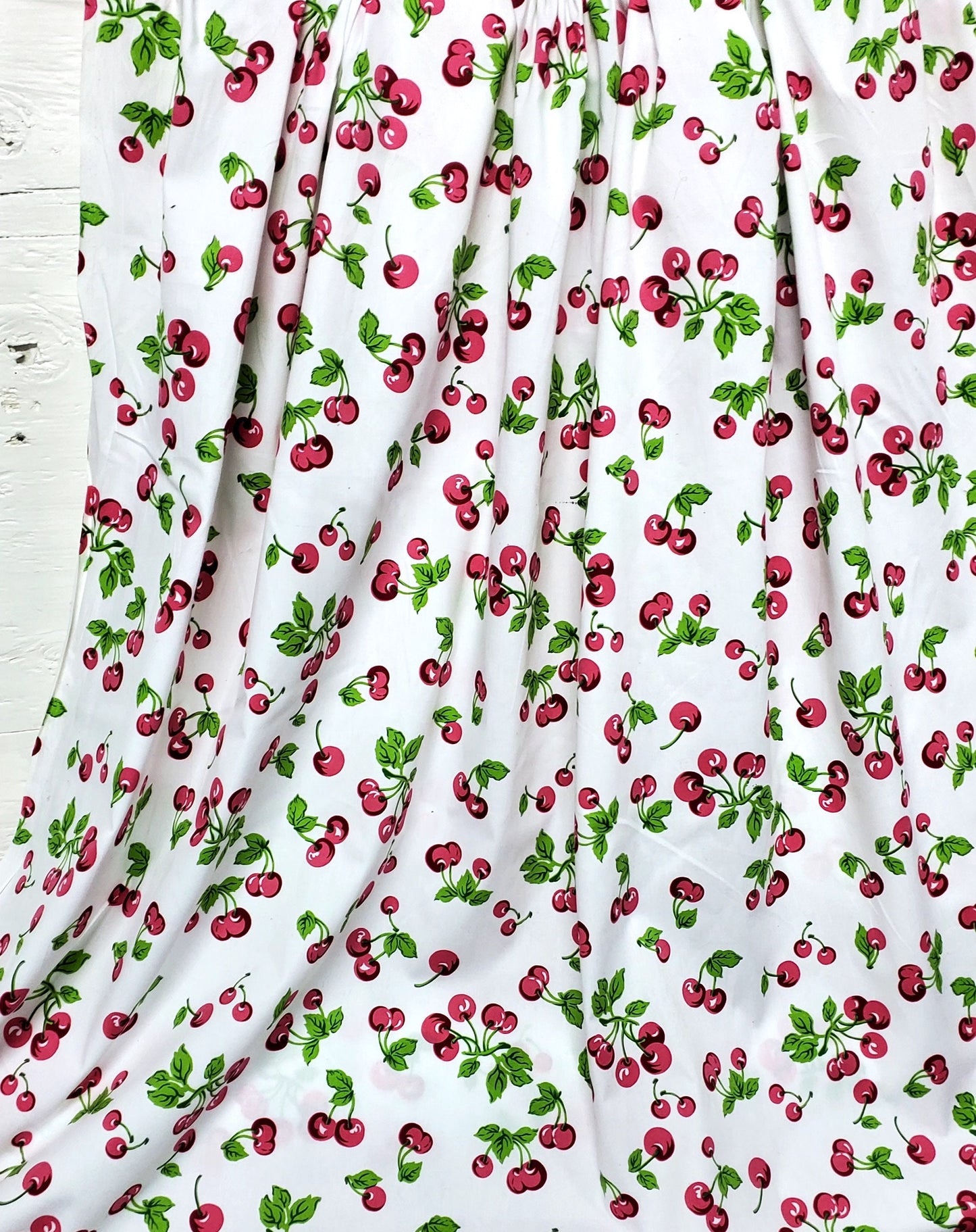 cotton fabric, Cherris print, yummy  cherries ,on white  fabric, 100% cotton  fabric, color multicolor, 58" wide, sold by yard