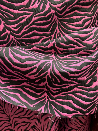 ZEBRA Cut Chenille Upholstery Fabric, Zebra Design Upholstery-Hand Bag Fabric-Zebra