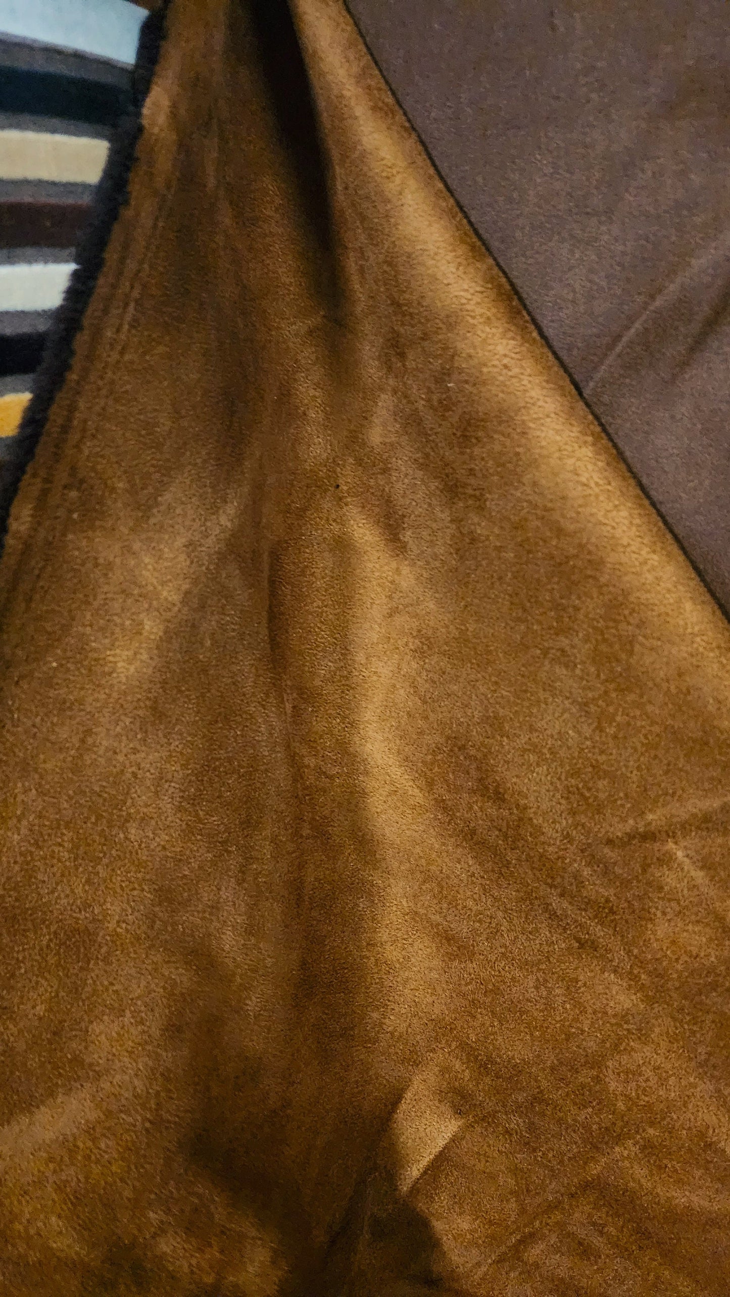 Microfiber Suede Rust  Upholstery Fabric 58" Width Sold By The Yard
