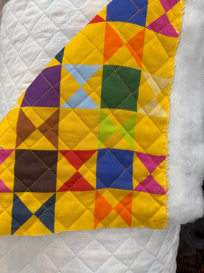 Pre-Quilted Tartan, Fabric. 54" wide, cotton 100%  Fabric by The Yard