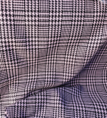 Houndstooth fabric, pink color, 58" wide, sold by yard