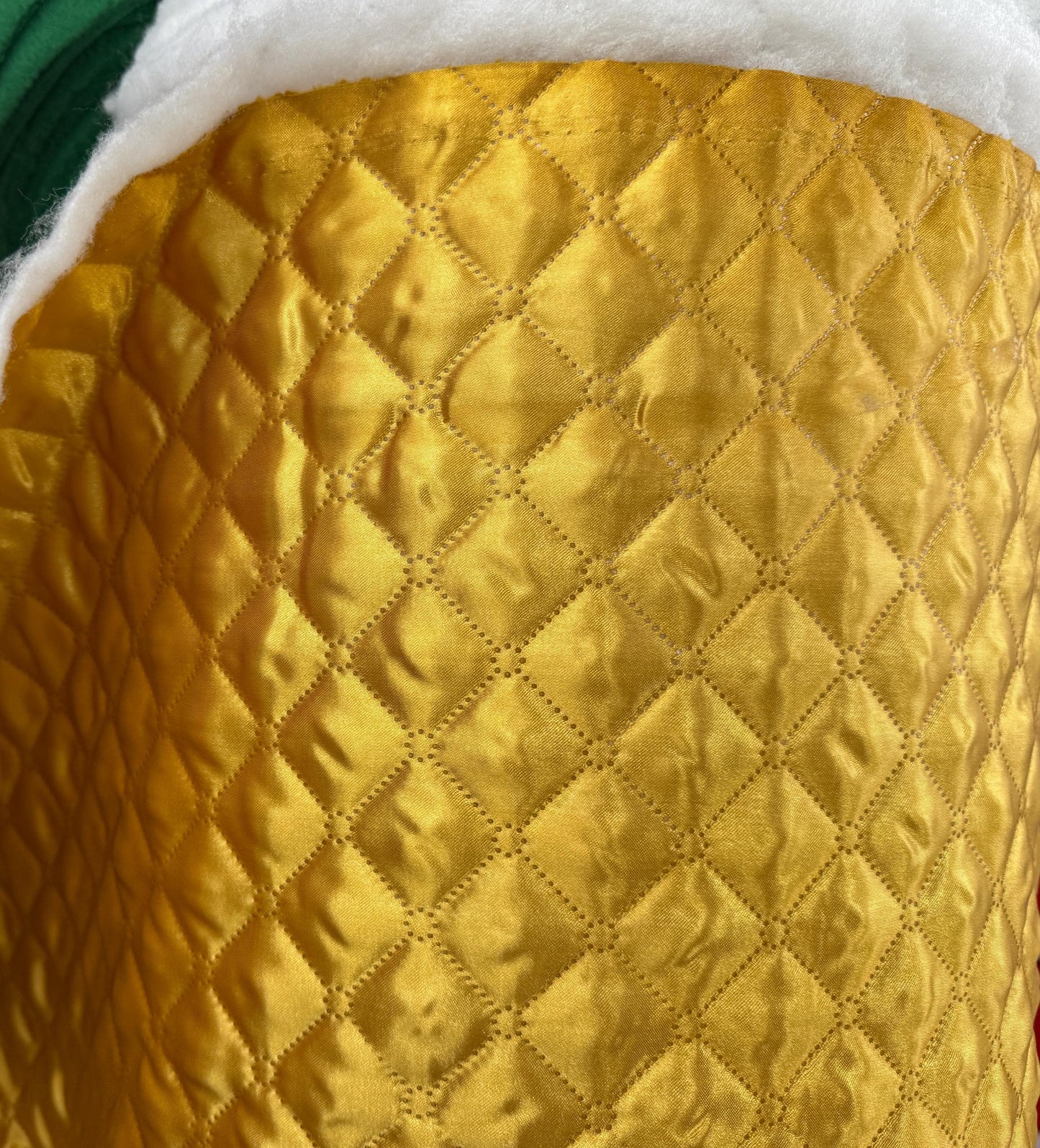 Polyester Quilted Padded Lining Fabric Gold color, sold by yard, 60" wide