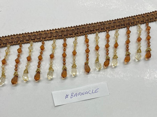 Braided Hanging Beads, Color barnacle, Tassel Trim Fringe Fabric Ribbon Trimming Handwork DIY Craft Sewing Accessory Lace for Decoration