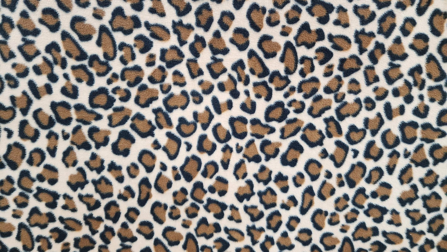 Ad Fabric, Polar Fleece Fabric Prints  Leopard Fleece Fabric. BEIGE / 60" Wide/Sold by The Yard
