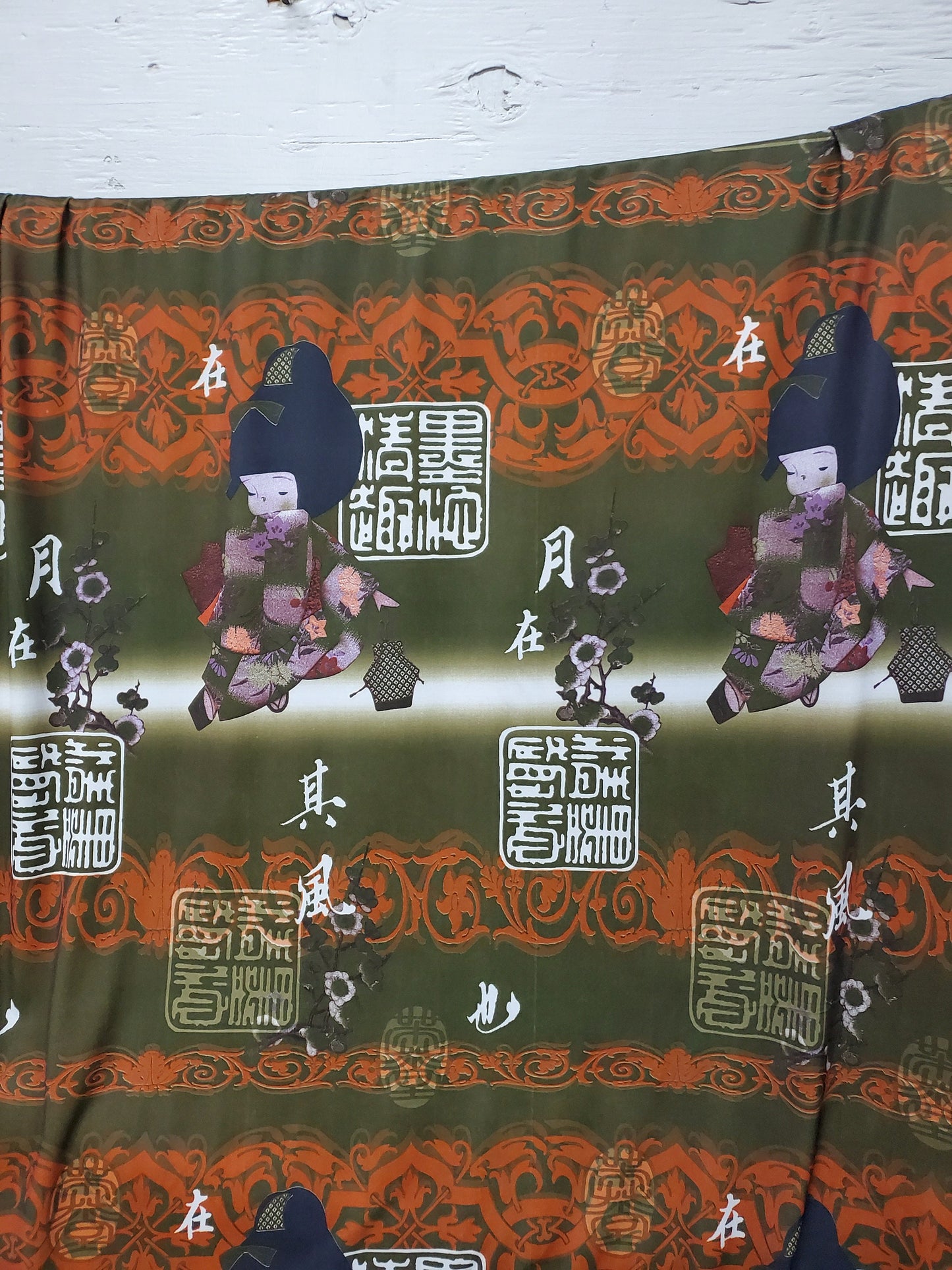 Japanese design print on poly spandex 4-way stretch 58/60” Sold by the YD Sold by Yard