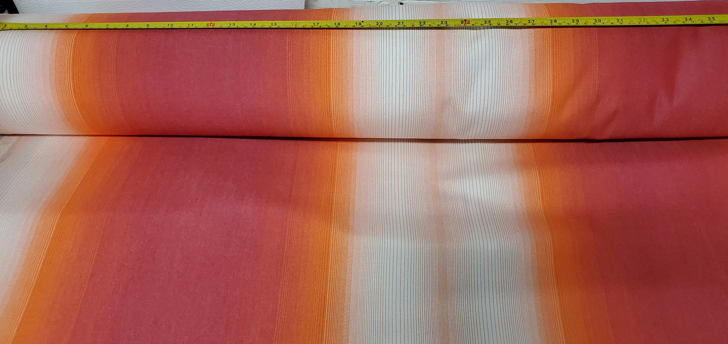 Sunbrella® Awning Stripe Vintage, Red/orange  Fancy 46" Fabric