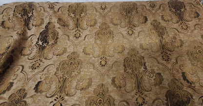 BAROQUE UPHOLSTERY,Damask tapestry chenille fabric - upholstery fabric, Light Gold/ gold - 56" width - sold by yard in continuous yards