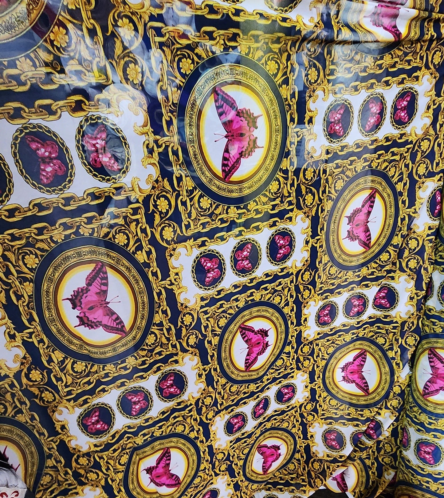 ad Power Mesh New Exotic butterfly design print on 4-way stretch mesh 58” Sold by the yard