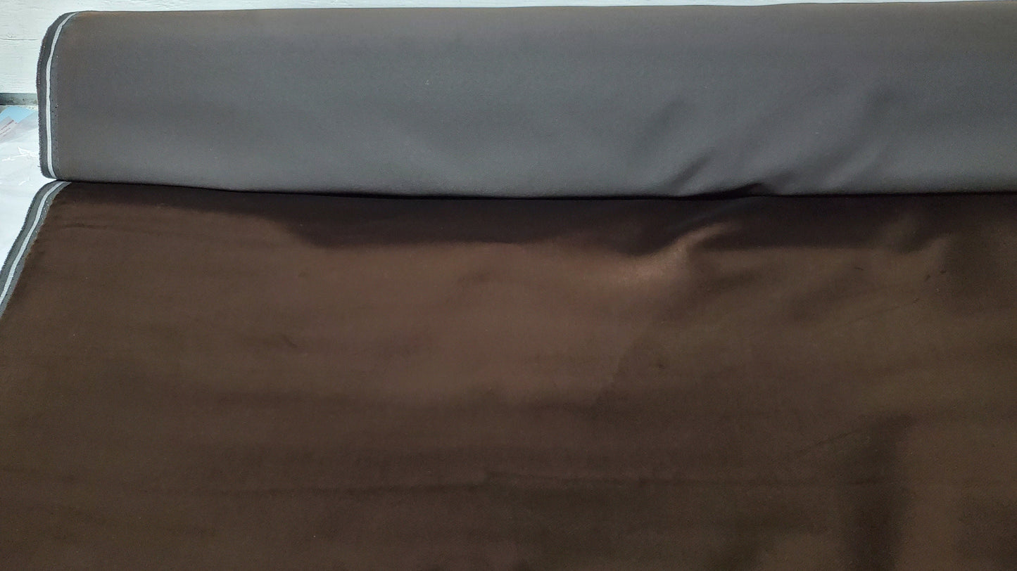 JB Martin 100% Cotton Velvet Upholstery Fabric by The Yard Color Chocolate, 54" wide.