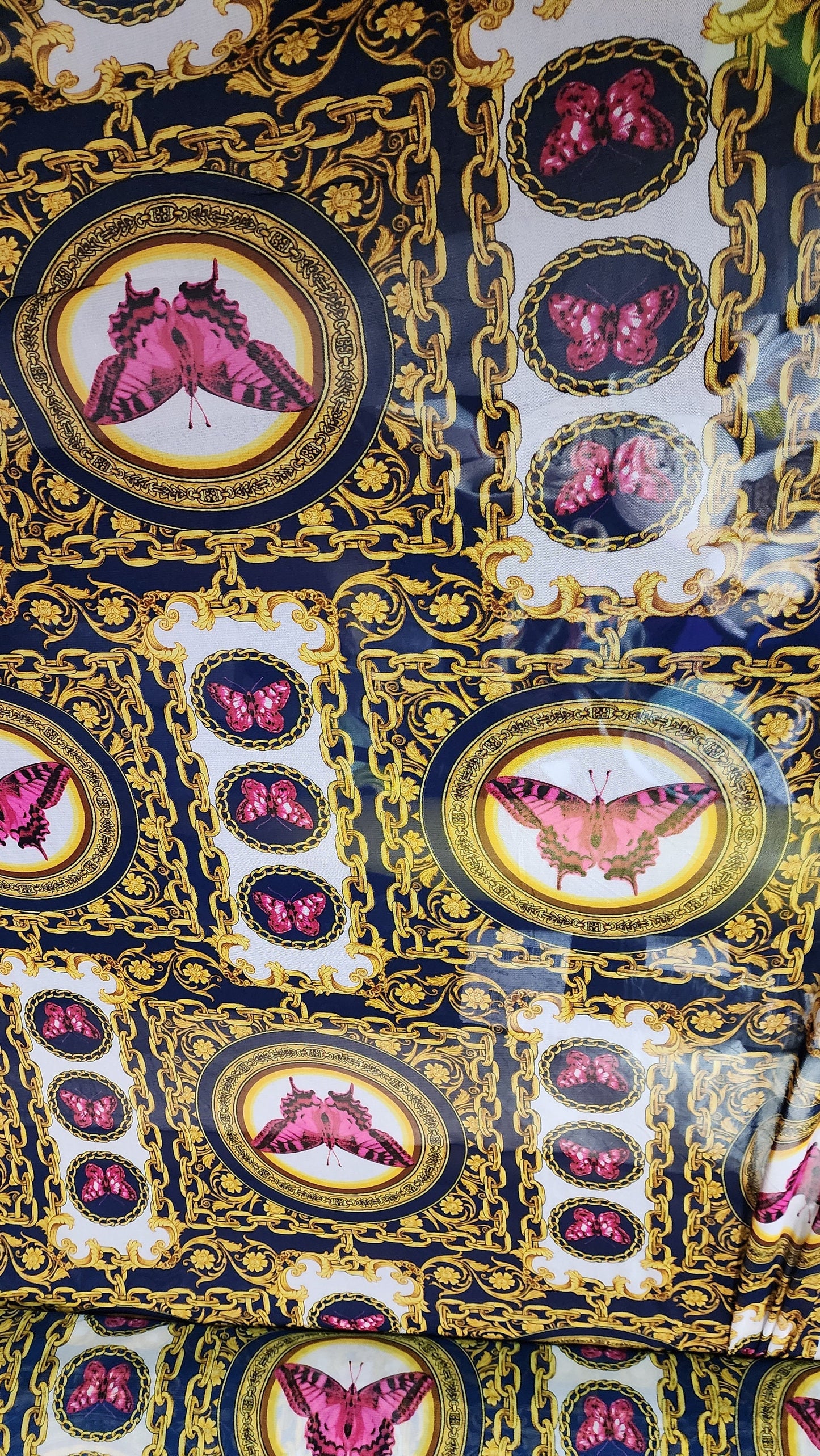 ad Power Mesh New Exotic butterfly design print on 4-way stretch mesh 58” Sold by the yard